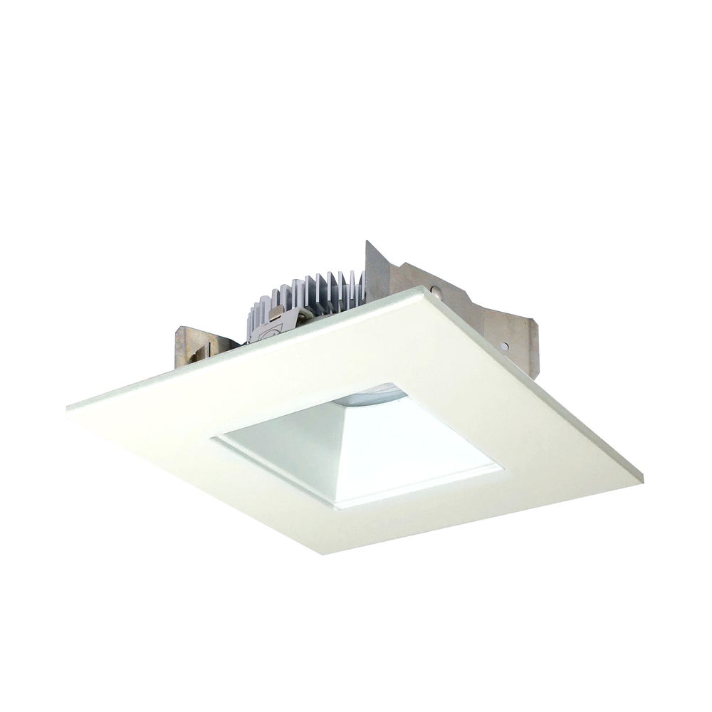 4" Cobalt Shallow High Lumen LED Trim, Square/Square Regress, 850lm, 3500K, Matte Powder White