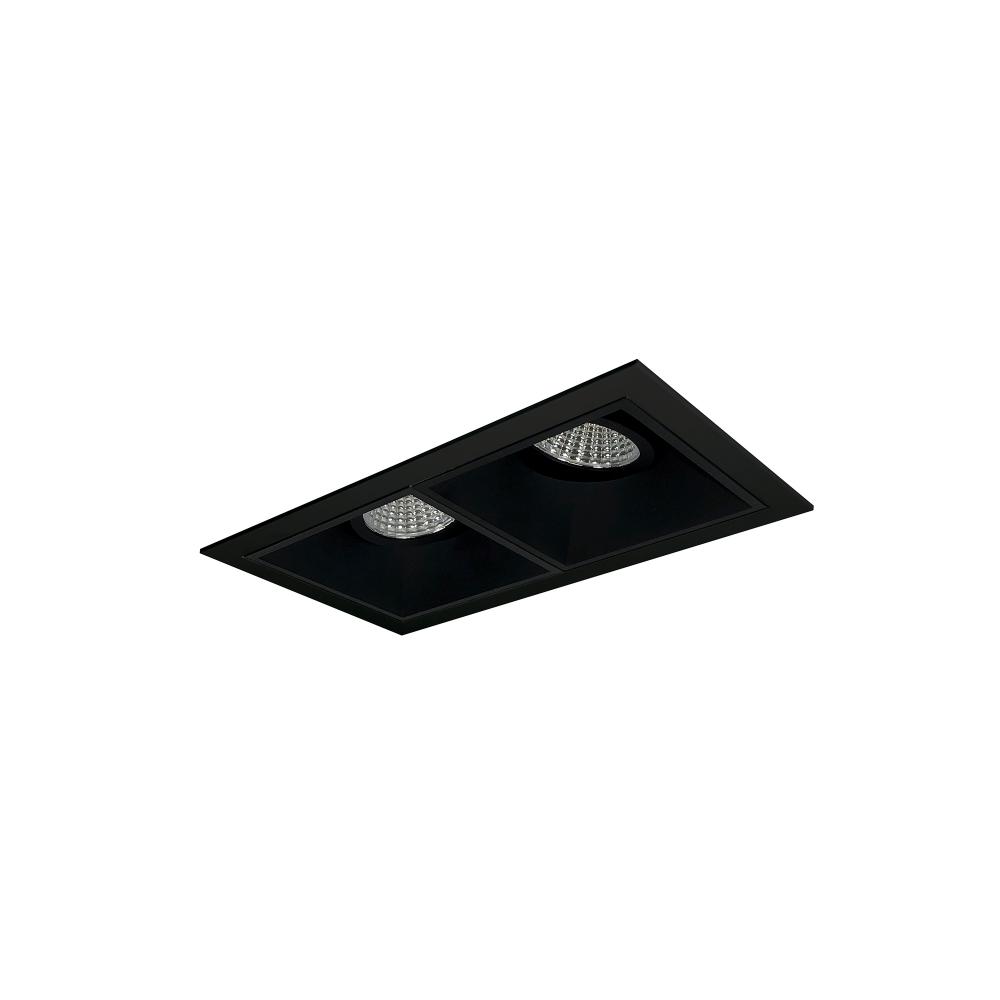 Iolite MLS 2-Head Trim Set, Black Flange, 4000K, 1000lm, Black Adj. Gimbal/Wall Wash Trims