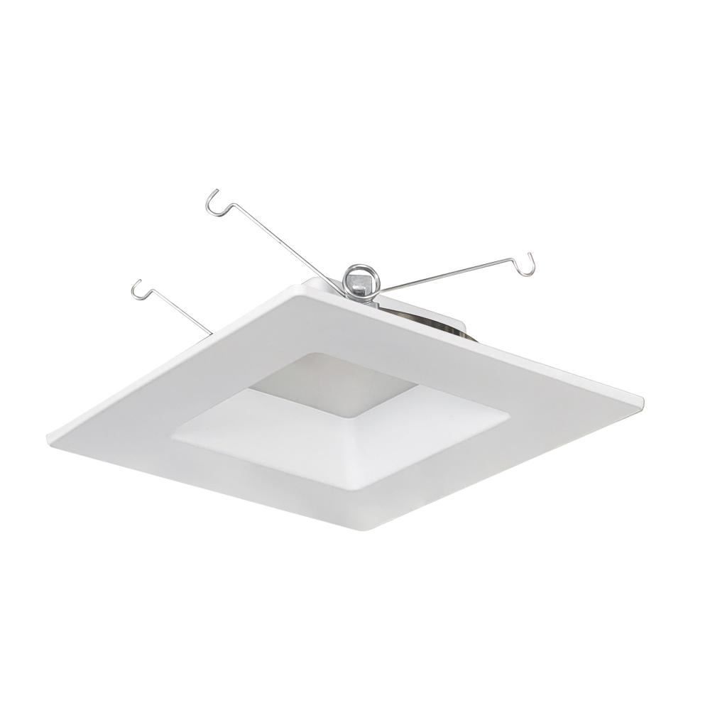 6" AC Onyx Square LED Retrofit Reflector, 1100lm / 17W, 2700K, White Finish