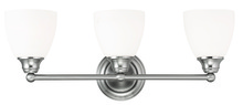 Livex Lighting 13663-91 - 3 Light Brushed Nickel Bath Light