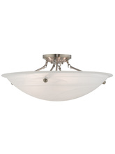 Livex Lighting 4275-91 - 4 Light Brushed Nickel Ceiling Mount