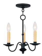 Livex Lighting 4463-04 - 3 Light Black Mini Chandelier