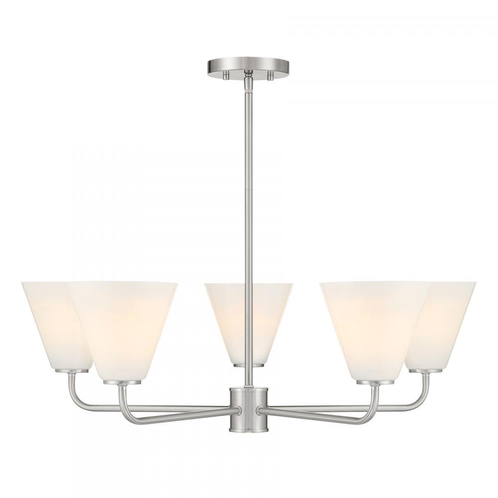 Blair 5-Light Chandelier in Satin Nickel