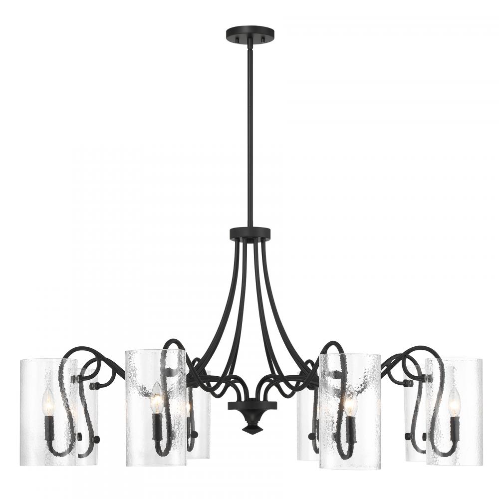 Calgary 8-Light Chandelier in Matte Black