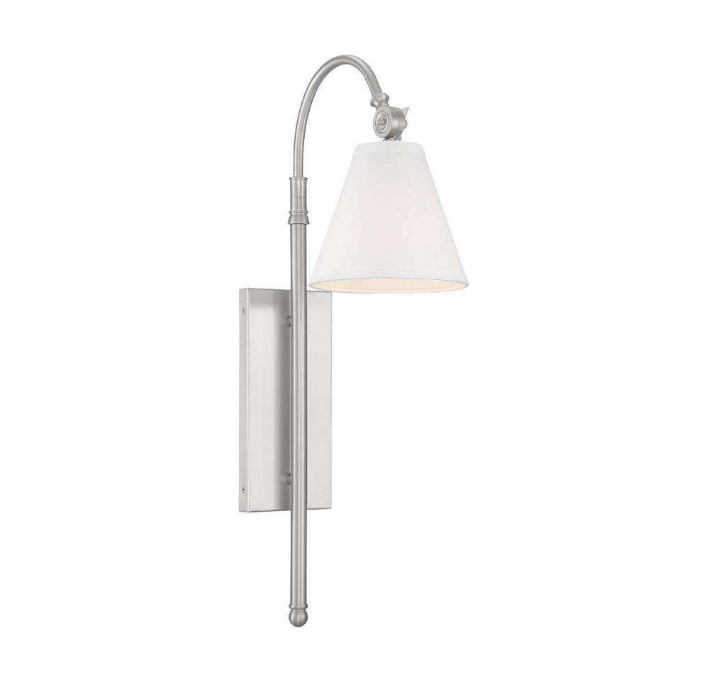 Rutland 1-Light Adjustable Wall Sconce in Satin Nickel