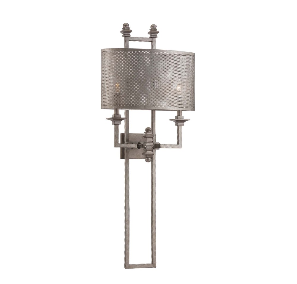 Structure 2-Light Wall Sconce in Aged Steel