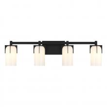 Savoy House 8-4128-4-BK - Caldwell 4-Light Bathroom Vanity Light in Matte Black