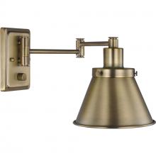 Progress P710085-163 - Hinton Collection Vintage Brass Swing Arm Wall Light