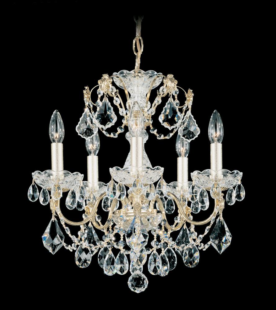 Century 5 Light 120V Chandelier in Polished Silver with Heritage Handcut Crystal