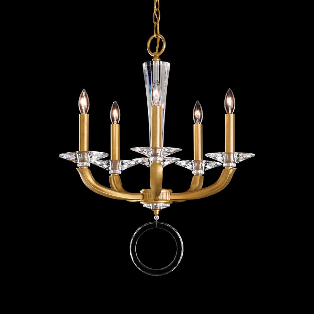 Emilea 5 Light 120V Chandelier in Heirloom Bronze with Optic Crystal