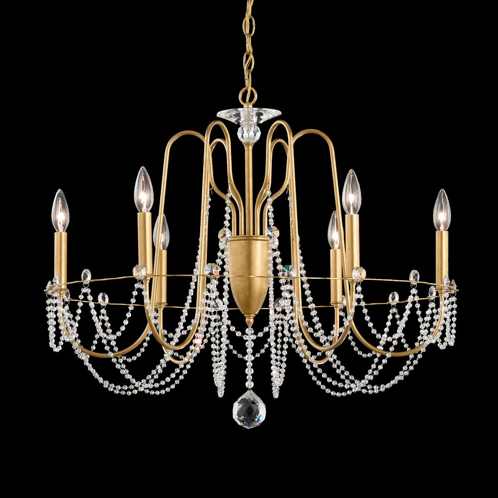 Esmery 6 Light 120V Chandelier in Heirloom Bronze with Optic Crystal