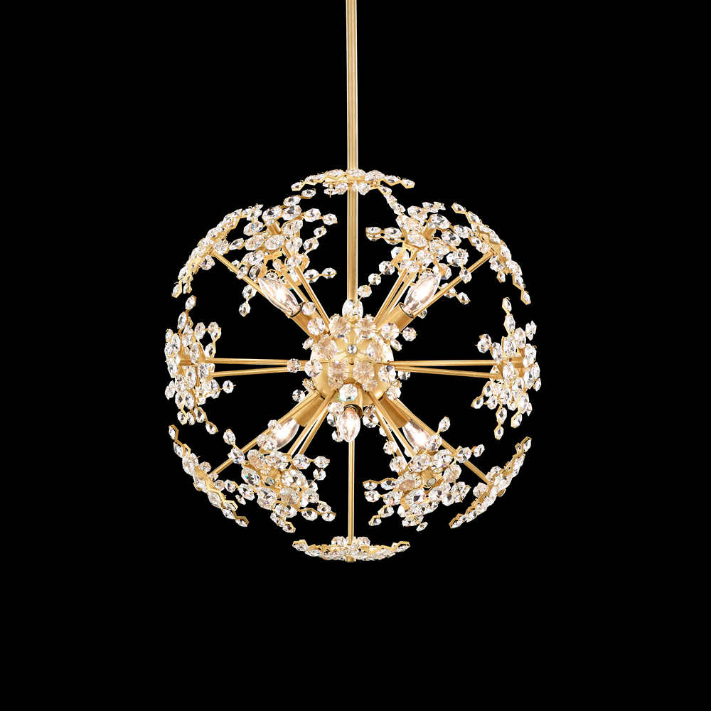 Esteracae 18IN 120V Pendant in Jet Black with Radiance Crystal