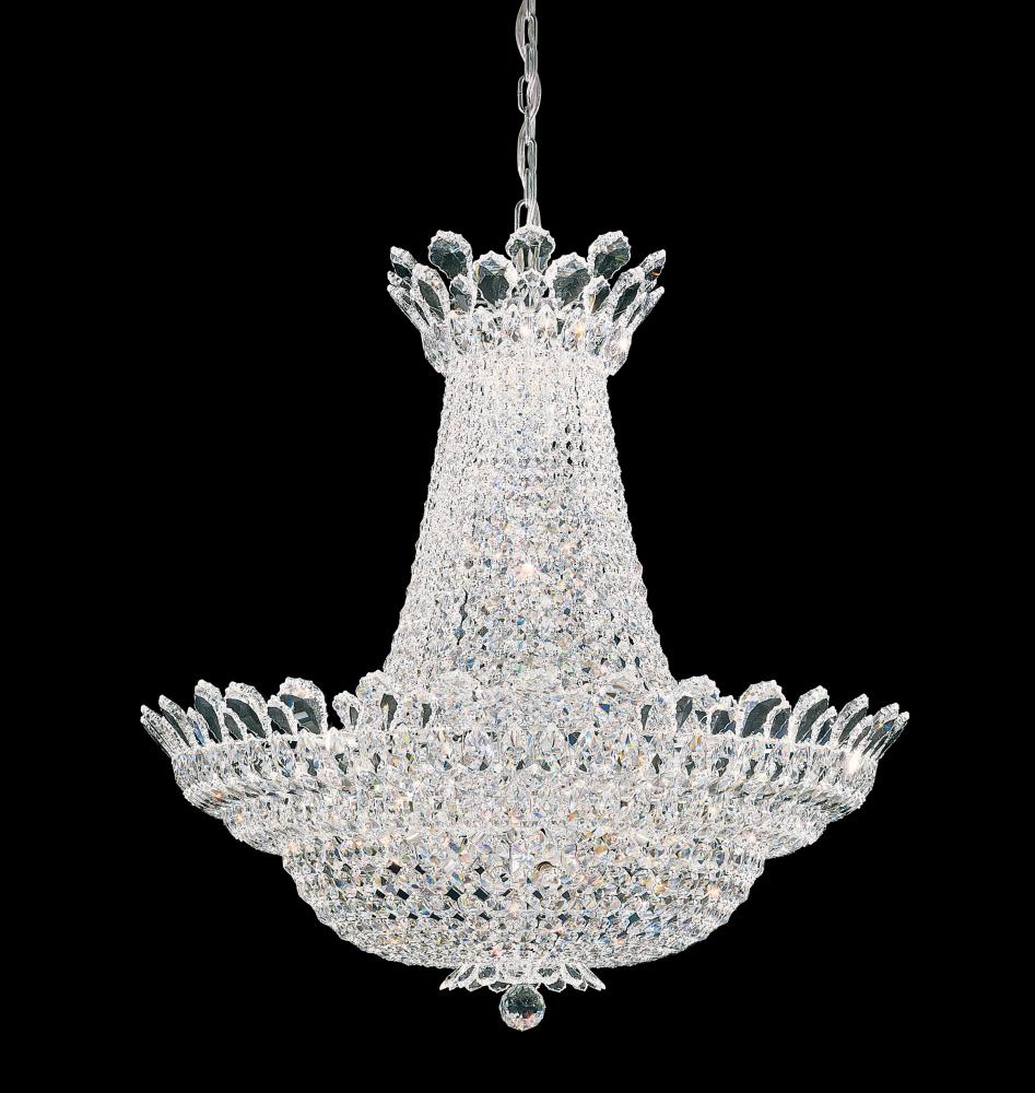 Trilliane 53 Light 120V Pendant in Polished Stainless Steel with Heritage Handcut Crystal