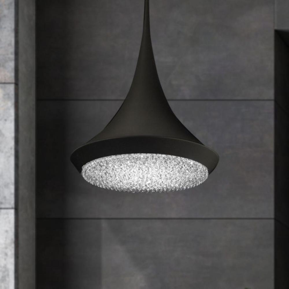 Verita 18IN LED 3000K/3500K/4000K 120V Pendant in Soft Silver with Optic Crystal