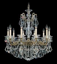 Schonbek 1870 5074-22 - La Scala 10 Light 120V Chandelier in Heirloom Gold with Heritage Handcut Crystal