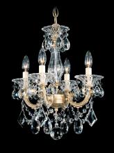 Schonbek 1870 5344-27 - La Scala 4 Light 120V Chandelier in Parchment Gold with Heritage Handcut Crystal