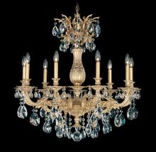 Schonbek 1870 5679-23H - Milano 9 Light 120V Chandelier in Etruscan Gold with Heritage Handcut Crystal