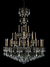 Schonbek 1870 5688-48H - Milano 28 Light 120V Chandelier in Antique Silver with Heritage Handcut Crystal