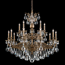 Schonbek 1870 5685-76R - Milano 15 Light 120V Chandelier in Heirloom Bronze with Radiance Crystal