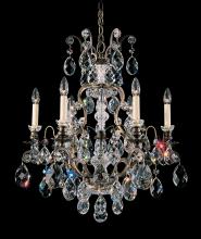 Schonbek 1870 3770-48 - Renaissance 7 Light 120V Chandelier in Antique Silver with Heritage Handcut Crystal