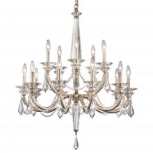 Schonbek 1870 S6715N-48R - Verona 15 Light 120V Chandelier in Antique Silver with Radiance Crystal