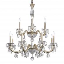 Schonbek 1870 S8612N-51R - San Marco 12 Light 120V Chandelier in Black with Radiance Crystal