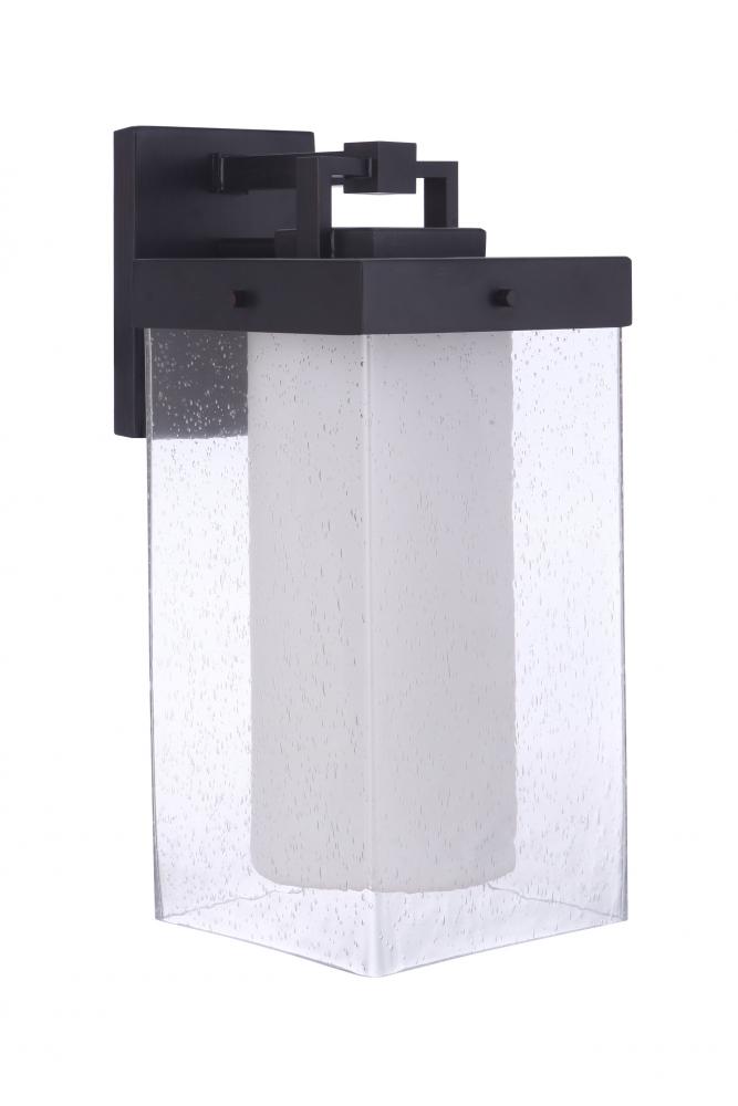 Hayner 1 Light Small Outdoor Wall Lantern in Midnight