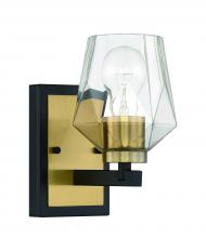 Craftmade 56901-FBSB - Avante Grand 1 Light Sconce in Flat Black/Satin Brass