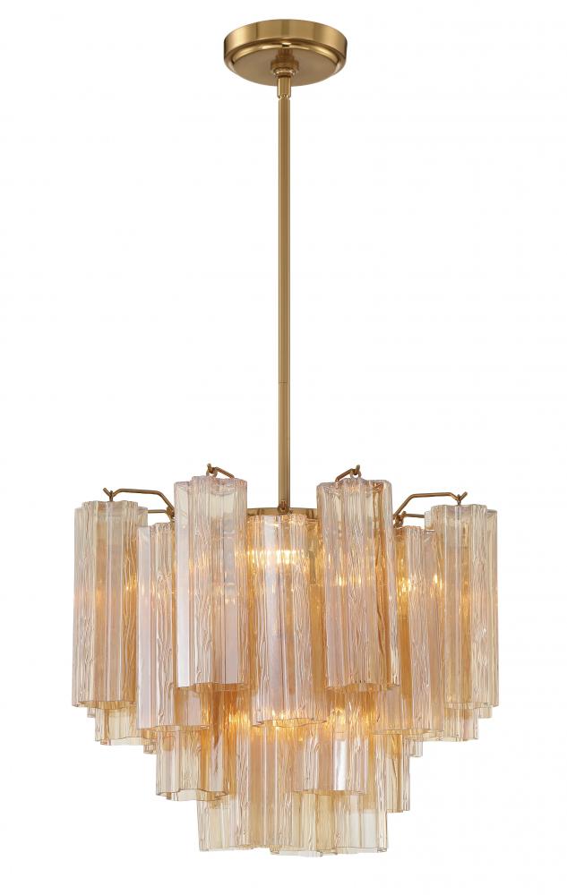 Addis 4 Light Aged Brass Mini Chandelier