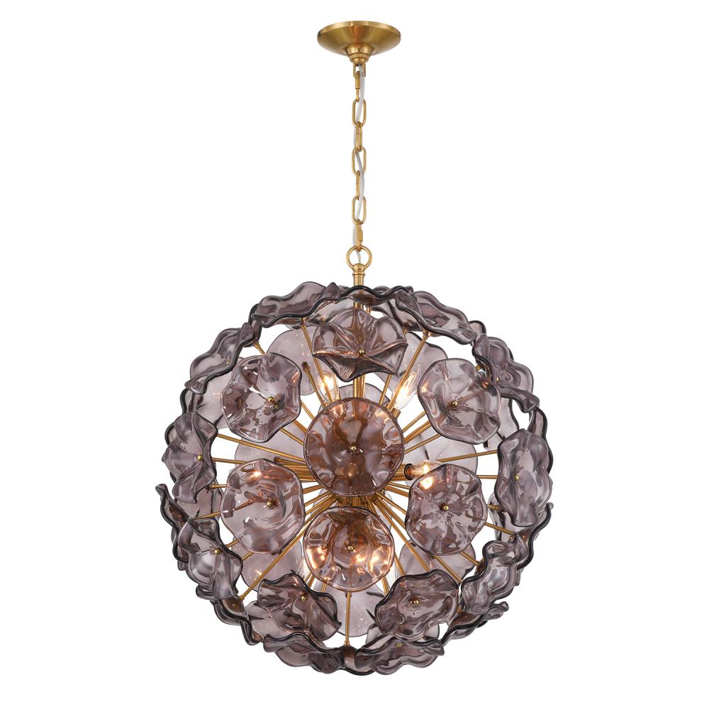 Esme 9 Light Aged Brass Pendant