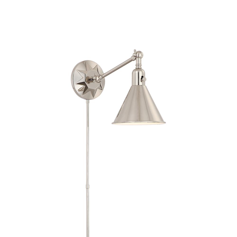 Morgan 1 Light Polished Nickel Task Sconce