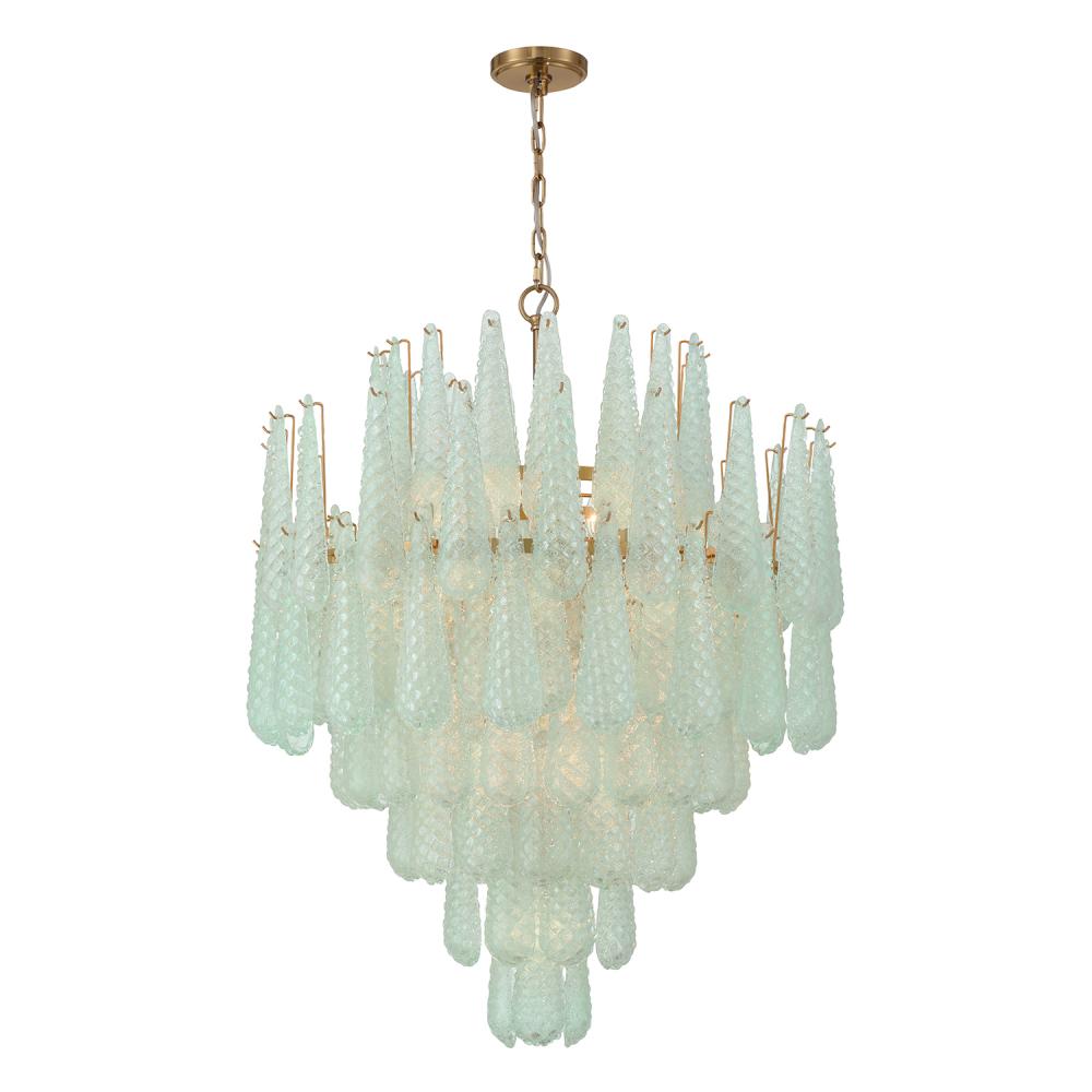 Ollie 21 Light Aged Brass Chandelier