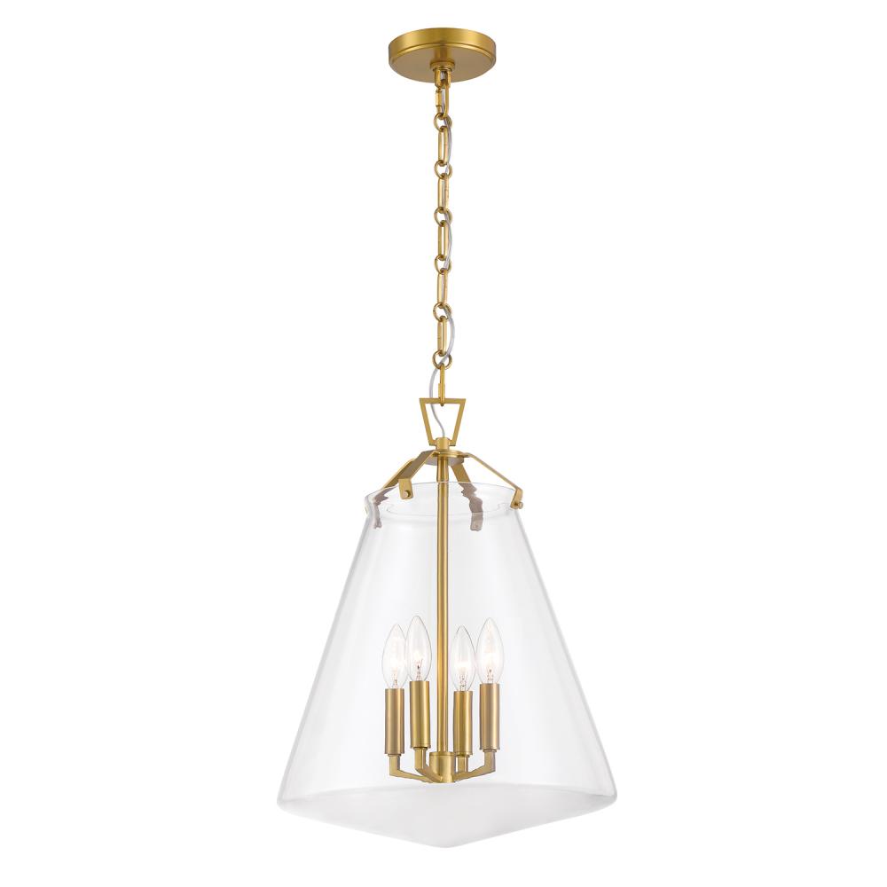 Voss 4 Light Luxe Gold Pendant