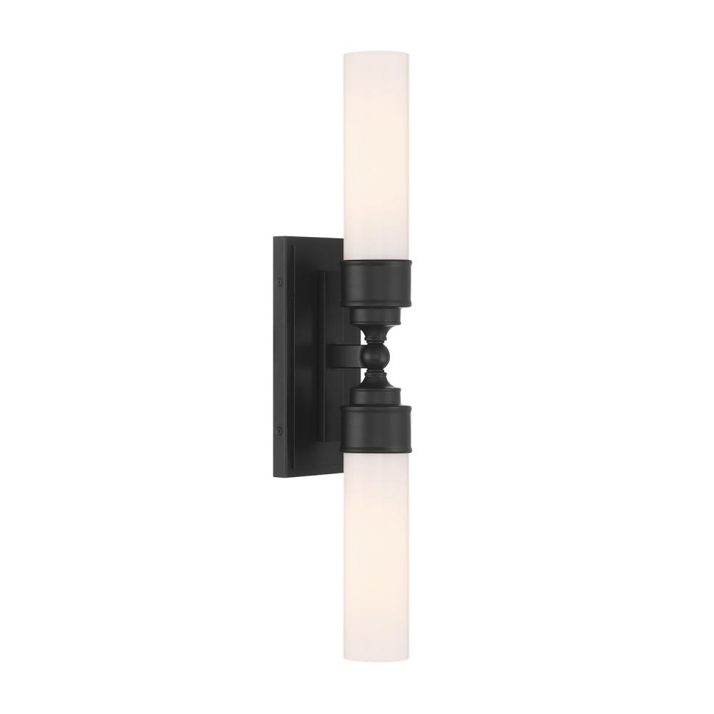 Wilcox 2 Light LED Matte Black Sconce