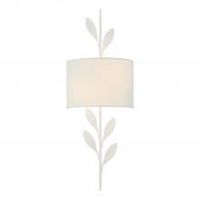 Crystorama 501-MT - Broche 2 Light Matte White Sconce