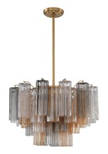 Crystorama ADD-308-AG-AU - Addis 9 Light Aged Brass Chandelier