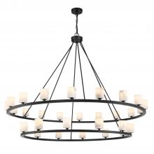 Crystorama ARA-10269-MK-ST - Aragon 30 Light LED Matte Black Chandelier