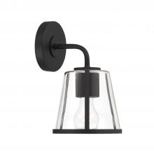 Crystorama FUL-911-BK-CL - Fulton 1 Light Black Sconce