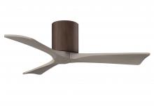 Matthews Fan Company IR3H-WN-GA-42 - Irene-3H three-blade flush mount paddle fan in Walnut finish with 42” Gray Ash tone blades. 