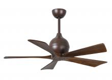 Matthews Fan Company IR5-TB-WA-42 - Irene-5 five-blade paddle fan in Textured Bronze finish with 42" solid walnut tone blades.