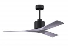 Matthews Fan Company NK-BK-BW-52 - Nan 6-speed ceiling fan in Matte Black finish with 52” solid barn wood tone wood blades