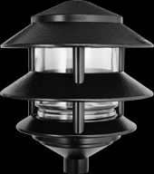 LANDSCAPE 1220 LUMENS LAWN LIGHT 3 TIER INCANDESCENT DESCENT 75W MAX BLACK