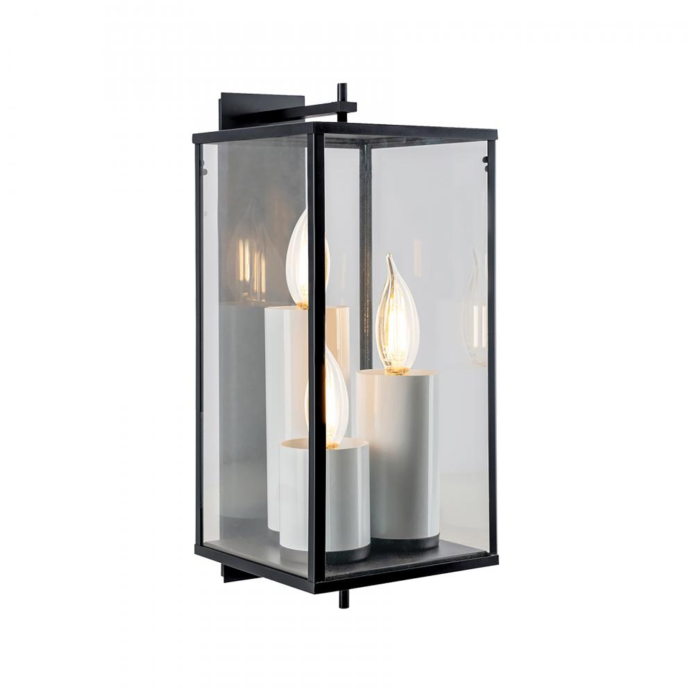 Back Bay 24.5'' High 3-Light Outdoor Sconce - Matte Black