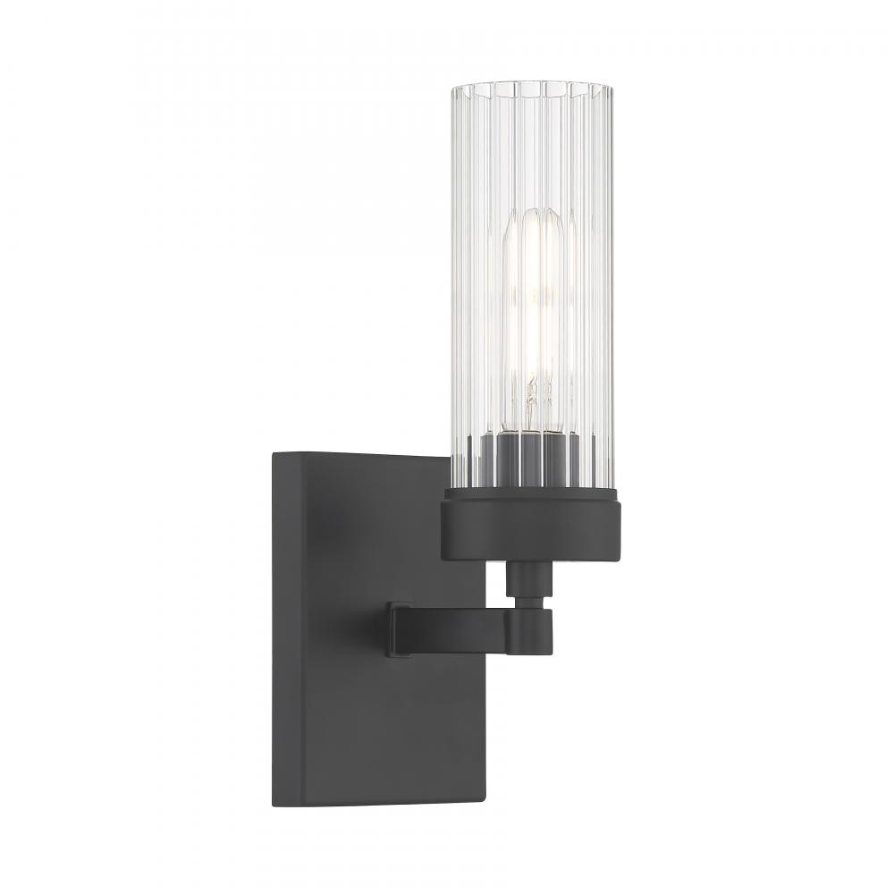 Lida 12'' High 1-Light Sconce - Matte Black