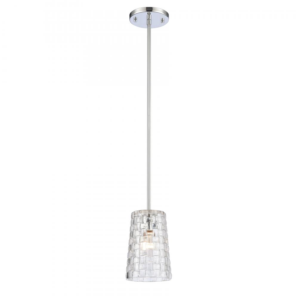 Lightweave 5.5'' Wide 1-Light Mini Pendant - Polished Nickel