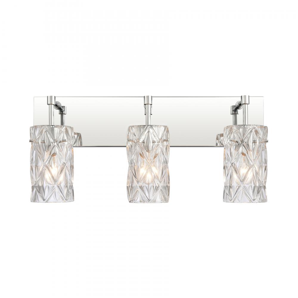 Forma de Crystal 23'' Wide 3-Light Vanity Light - Polished Chrome