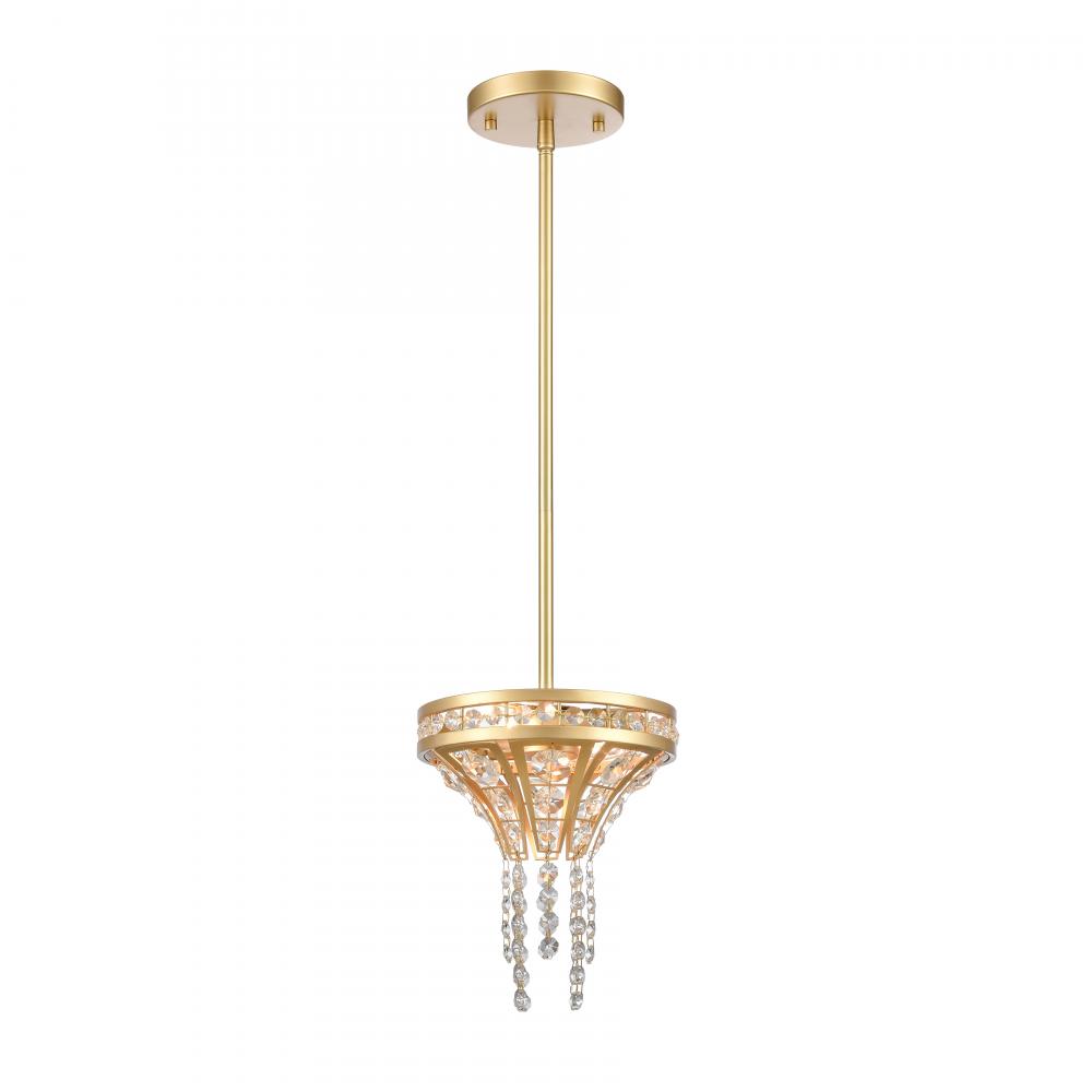 Fantania 8'' Wide 2-Light Mini Pendant - Champagne Gold