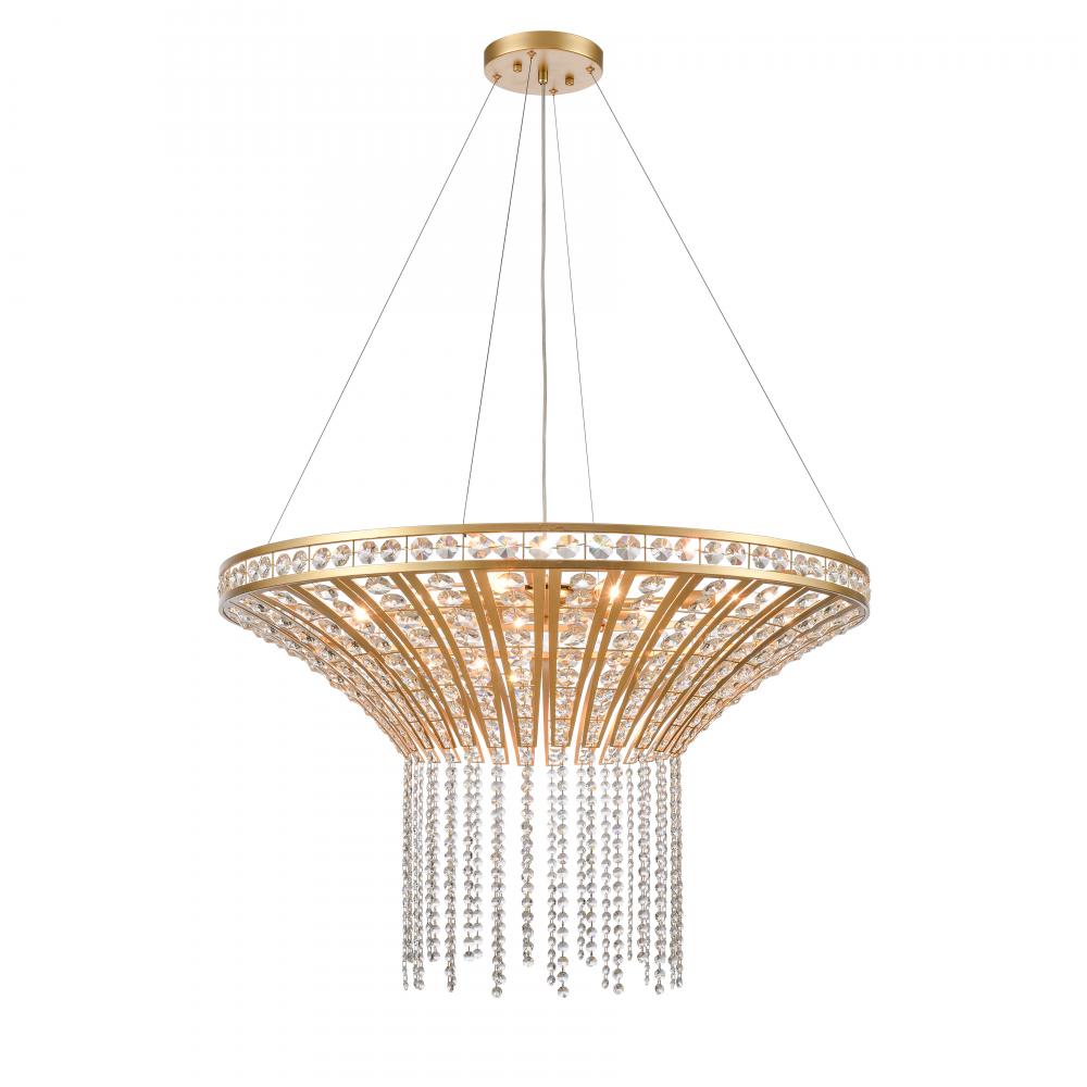 Fantania 36'' Wide 8-Light Chandelier - Champagne Gold