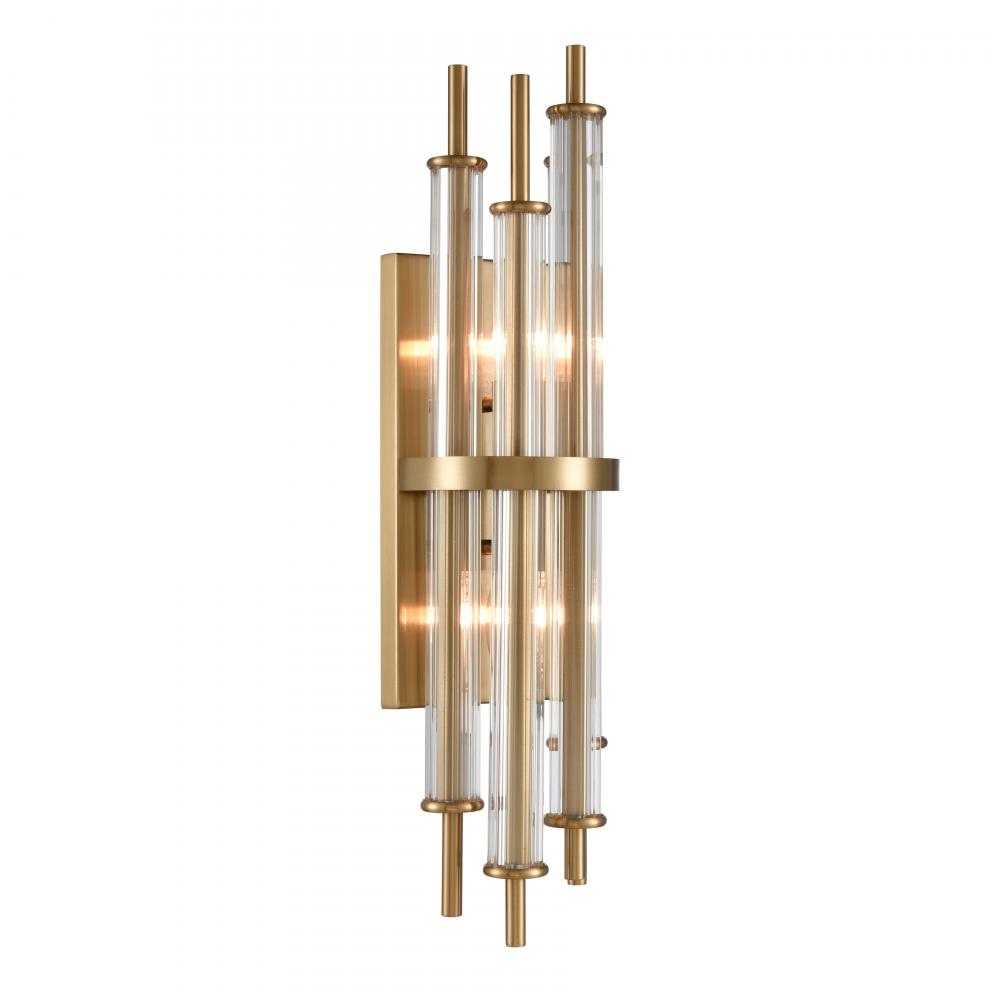 Serena 21.25'' High 2-Light Sconce - Satin Brass