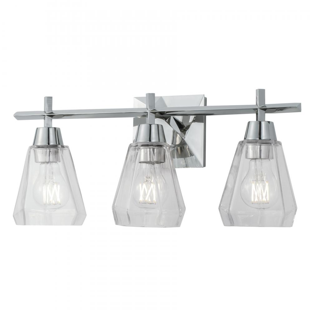 Arctic 20'' Wide 3-Light Vanity Light - Polished Nickel